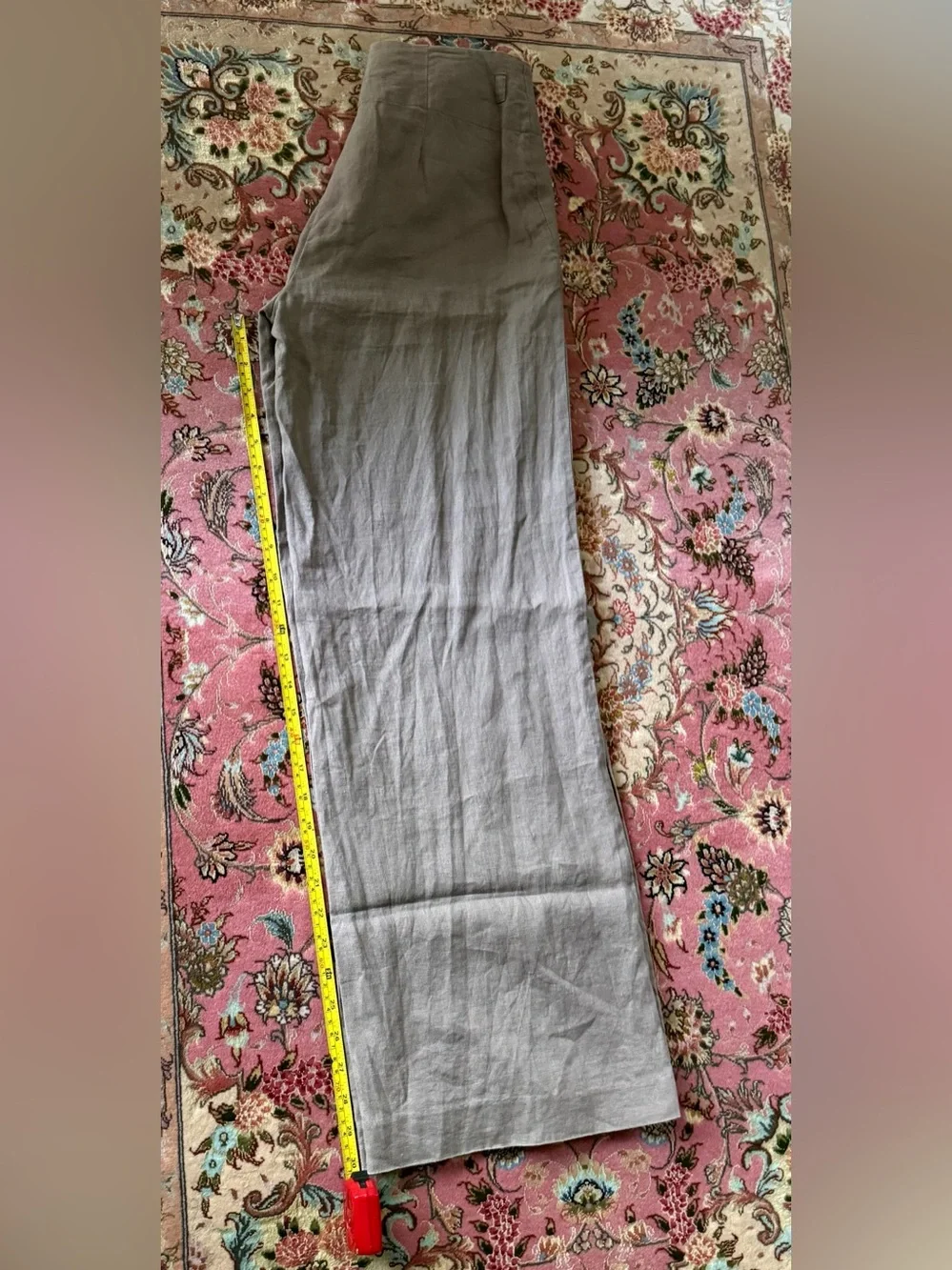 Woman H&M washed linen pants,size 10, taupe color